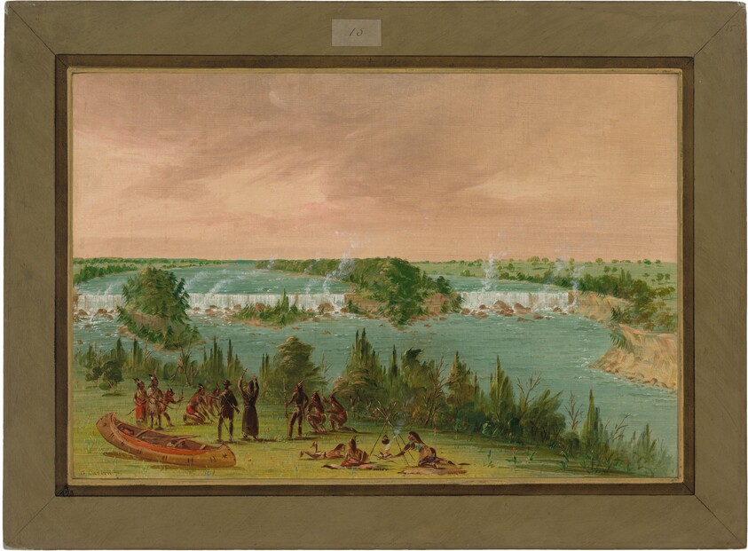 Father Hennepin and Companions at the Falls of St. Anthony.  May 1, 1680