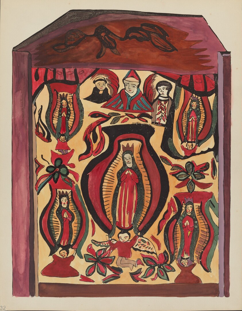 Plate 32: Our Lady of Guadalupe": From Portfolio "Spanish Colonial Designs of New Mexico"