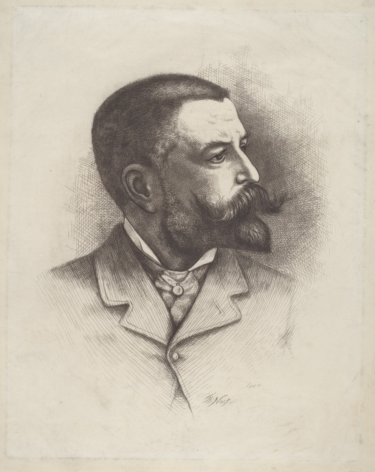 Self-Portrait, Thomas Nast, 1884