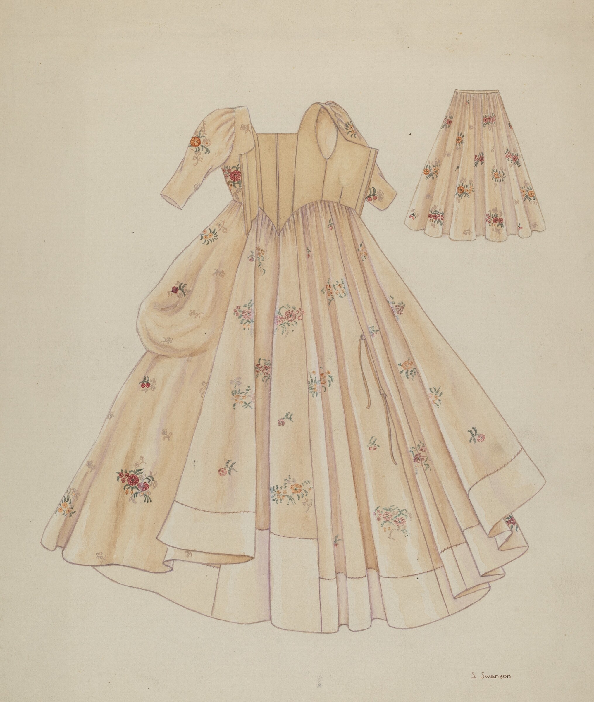 Dress, Syrena Swanson, c. 1936
