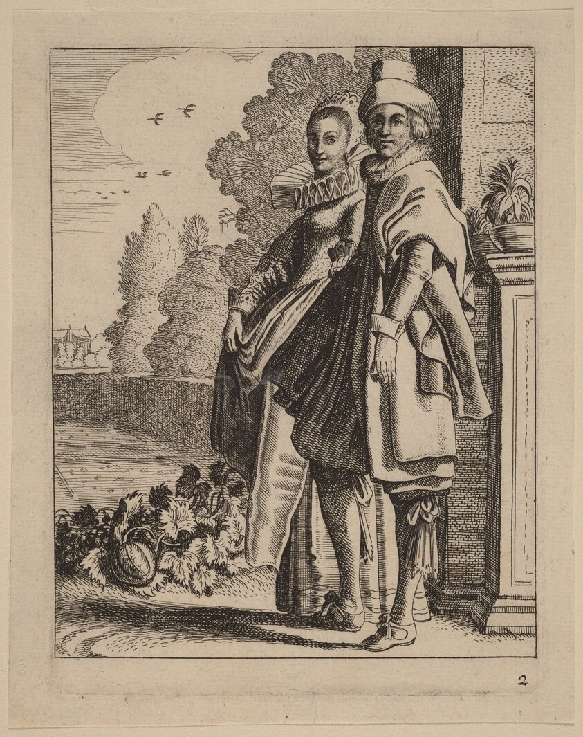 Two Figures in Costume