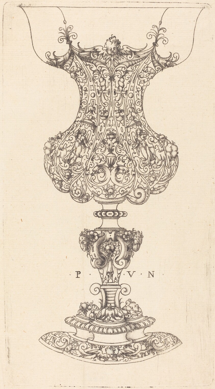 A Cup with Rams' Heads at the Foot