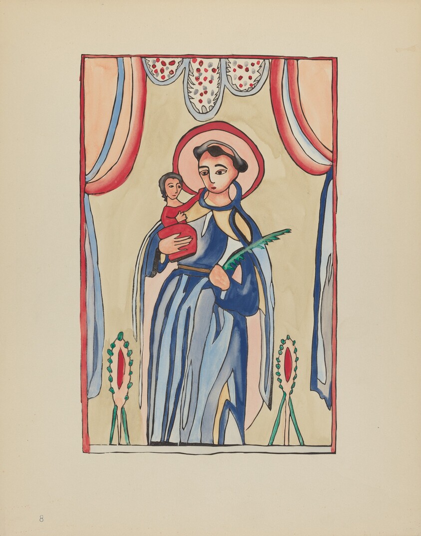 Plate 8: Saint Anthony of Padua: From Portfolio "Spanish Colonial Designs of New Mexico"