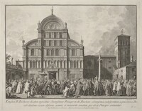Visit of the Doge to San Zaccaria on Easter Day, Giovanni Battista Brustolon after Canaletto, 1763/1766