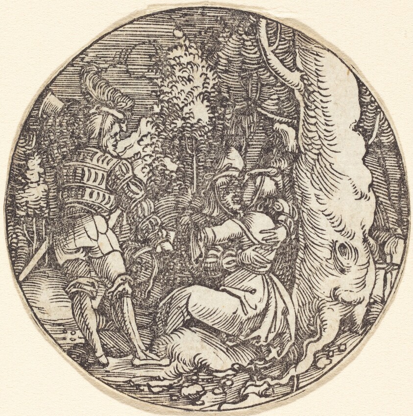 The Embrace (A Couple of Lovers by a Tree)