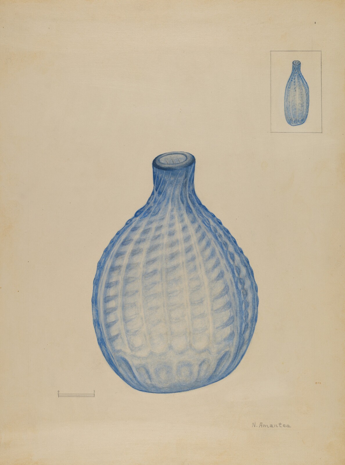 Flask, Nicholas Amantea, c. 1936
