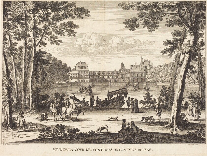 Veue de la cour des Fontaines de Fontaine Beleau