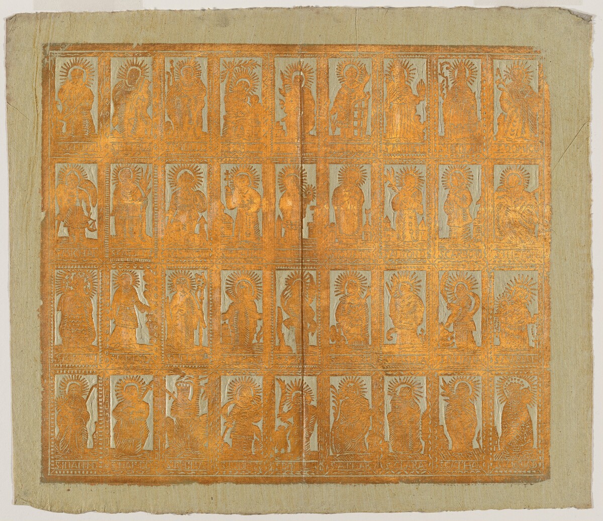 Endpaper with Saints