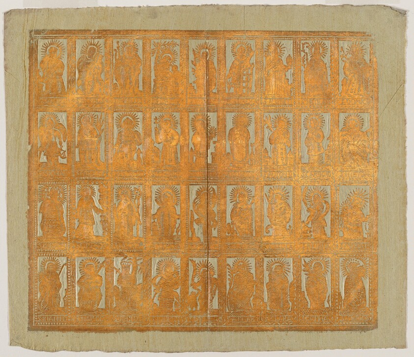 Endpaper with Saints