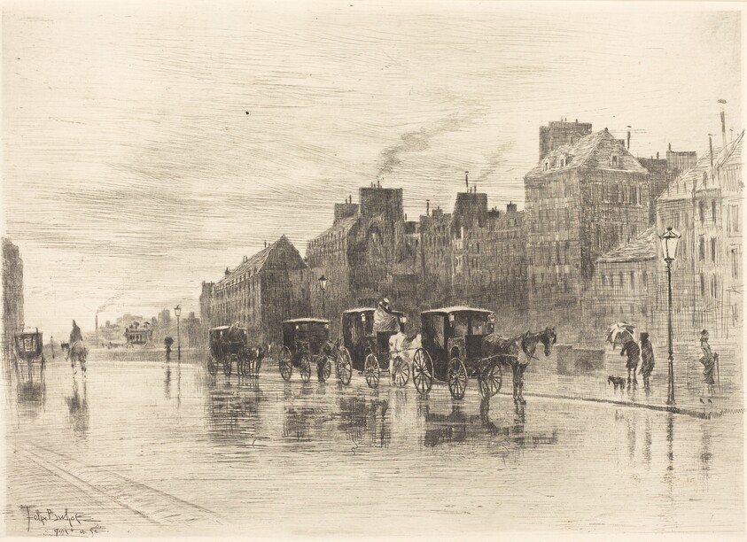 Une Matinée d'Hiver au Quai de l'Hôtel-Dieu (Winter Morning on the Quai de l'Hôtel-Dieu)