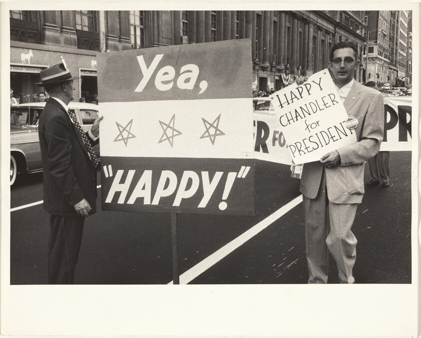 Sign, "Yea, Happy!," convention--Chicago