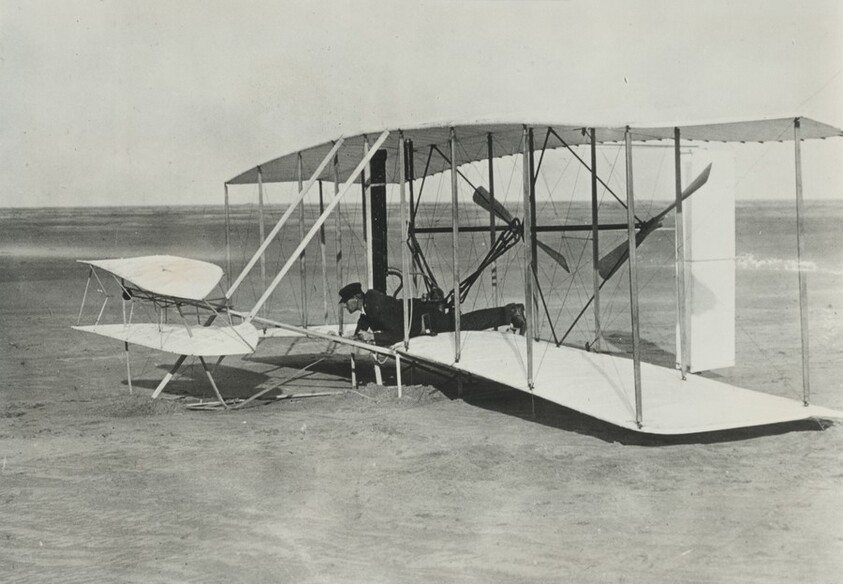 Title from caption on object: "First Flight"