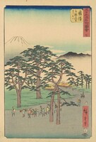 Fujisawa-shuku, Andō Hiroshige, 1855