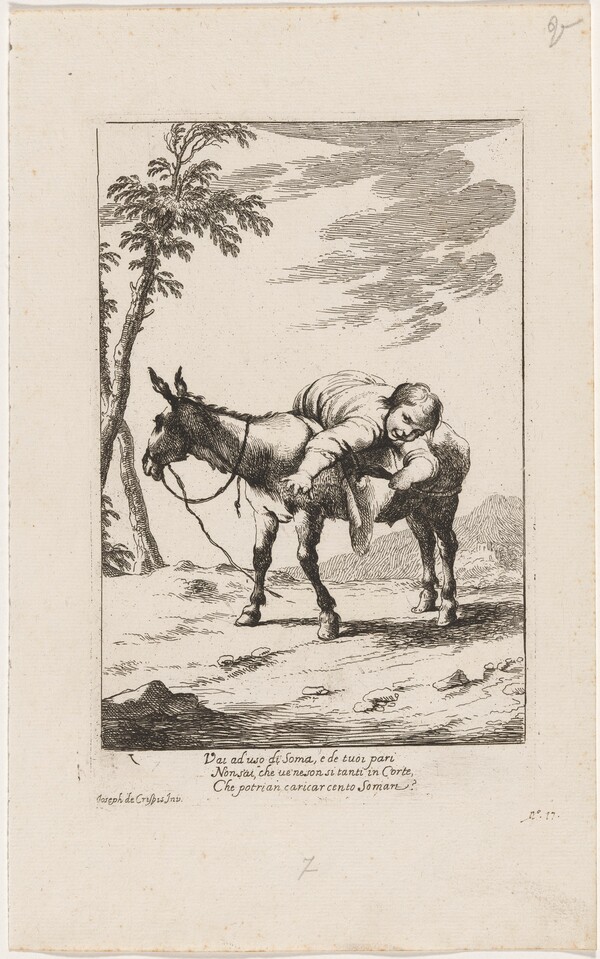 Bertoldino Lying on a Donkey