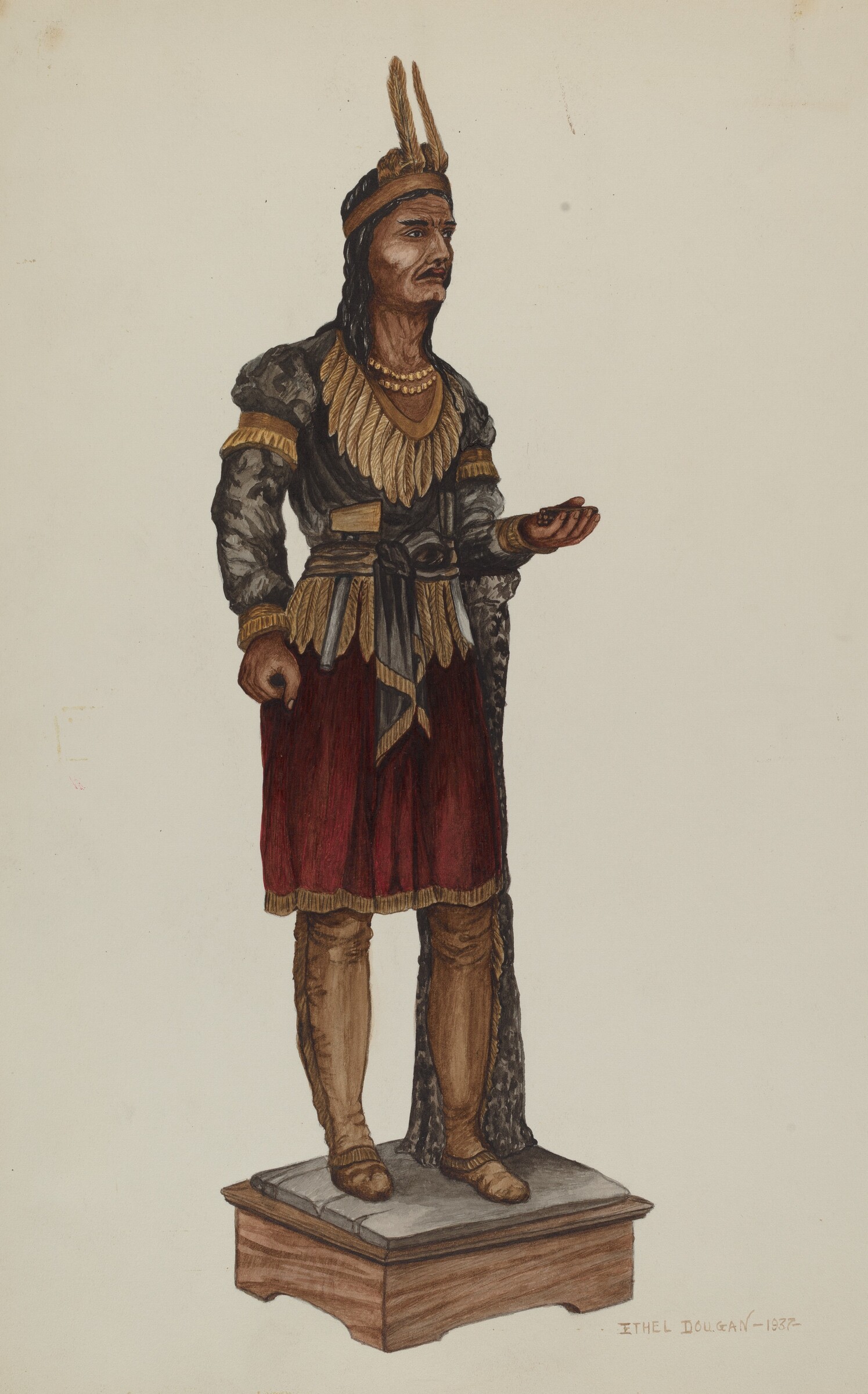 Cigar Store Indian, Ethel Dougan, 1937