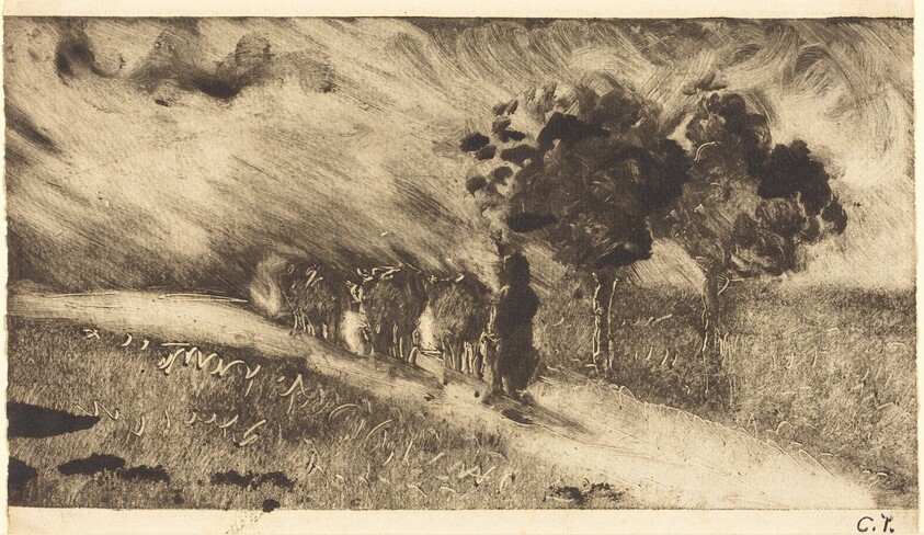 Herding the Cows at Dusk (Vachère le soir)
