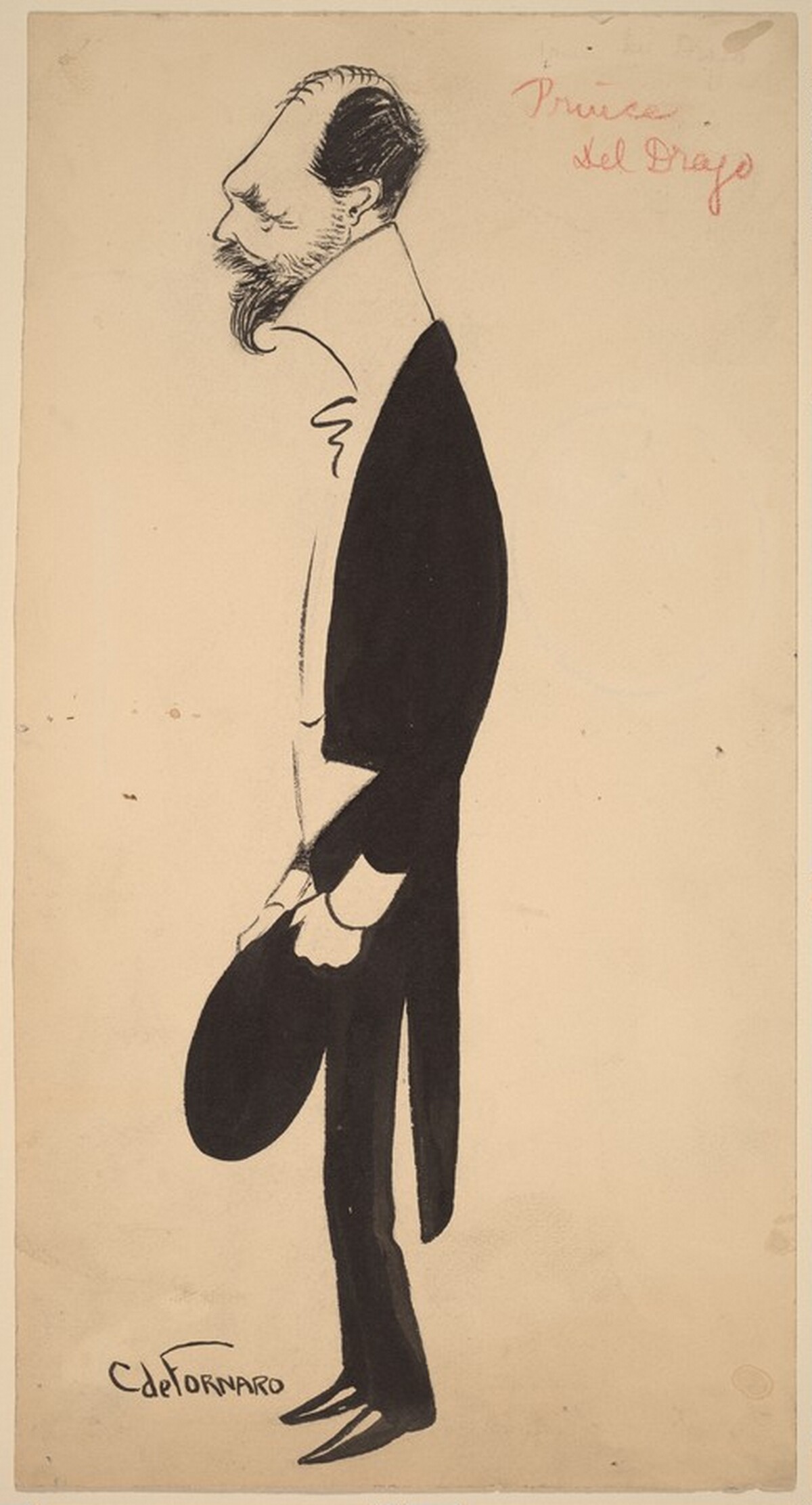 Caricature of Prince del Drago