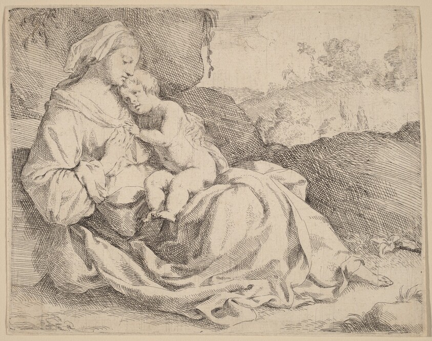 The Virgin and Child on a Grassy Bank