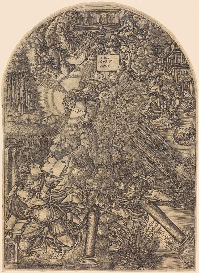 The Angel Gives Saint John the Book to Eat