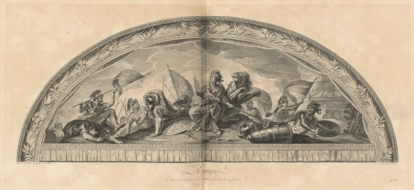 L'Espagne Cintre du Salon de la Guerre en face de la Galerie (Spain, Center of the Salon of War Opposite the Gallery) [pl. 38]