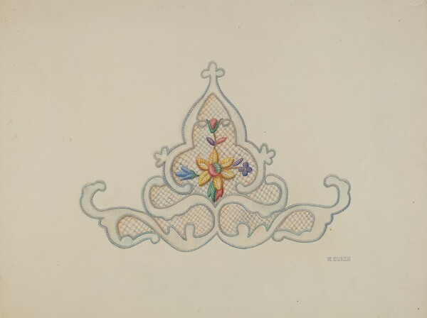 Motif of Wedding Dress Inset