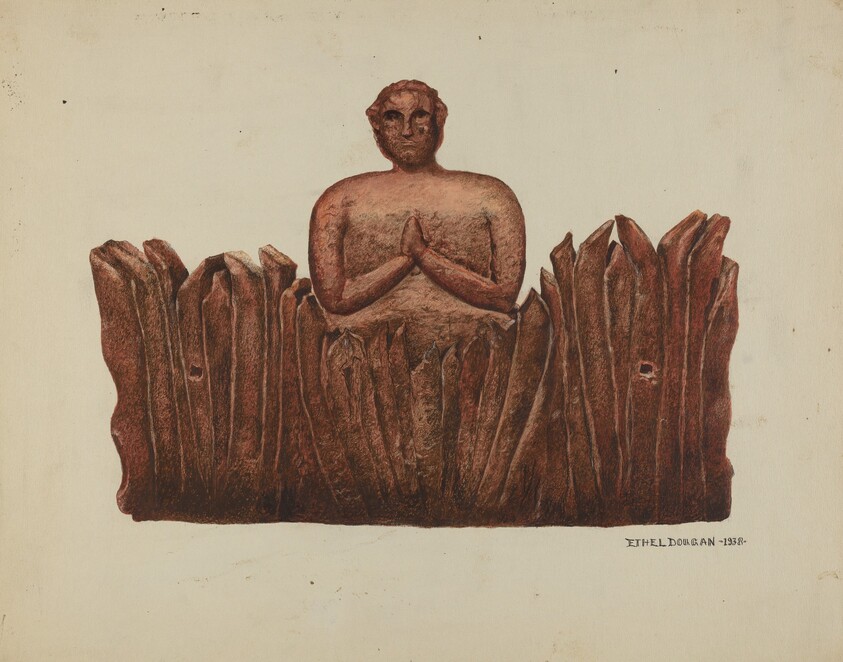 Carving "Soul in Purgatory"