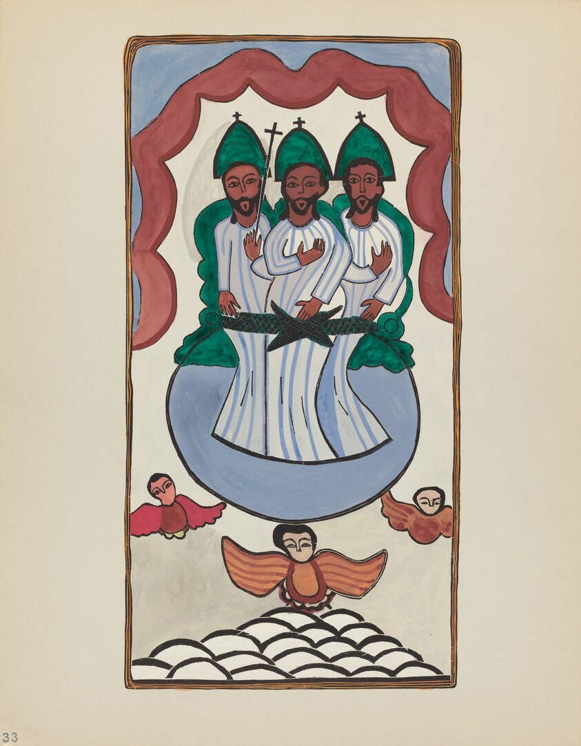 Plate 33: The Holy Trinity: From Portfolio "Spanish Colonial Designs of New Mexico