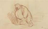 a) Politician (recto); b) Two Male Figures (verso), Jean-Louis Forain