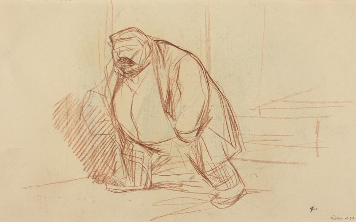 a) Politician (recto); b) Two Male Figures (verso)