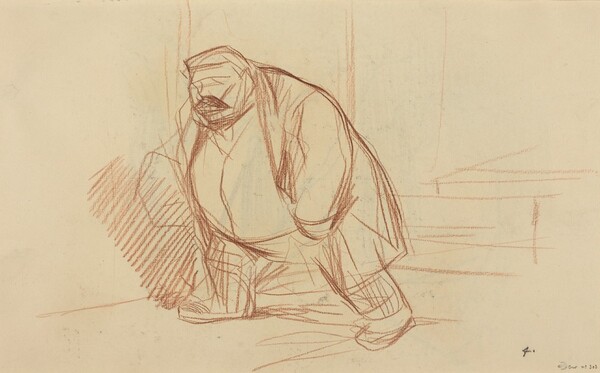 a) Politician (recto); b) Two Male Figures (verso)