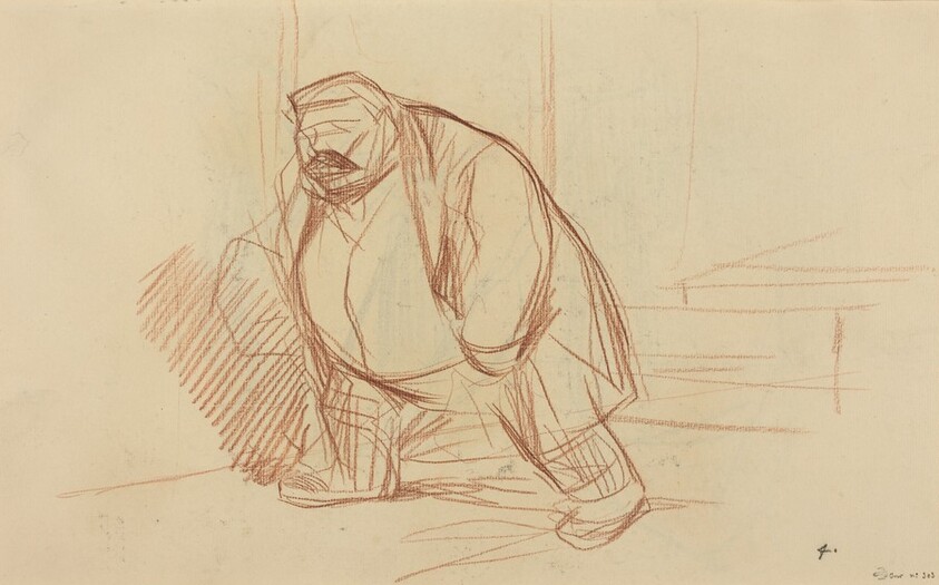 a) Politician (recto); b) Two Male Figures (verso)