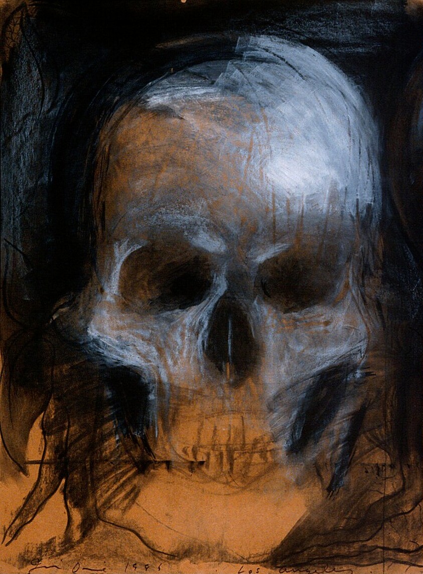 Untitled (Skull and Heart) [left half of 2-part drawing, see 1986.26.221-222]