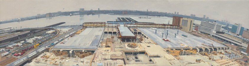 Bird's Eye View of the New York Convention Center under Construction