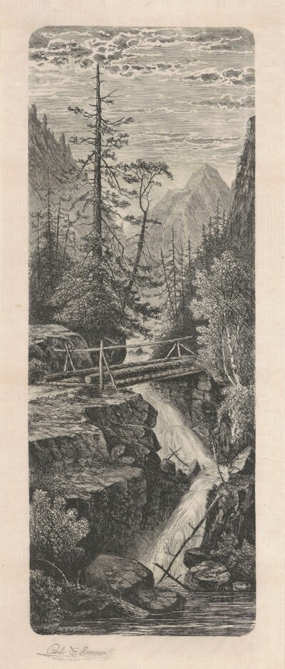 Waterfall, Rocky Mountains