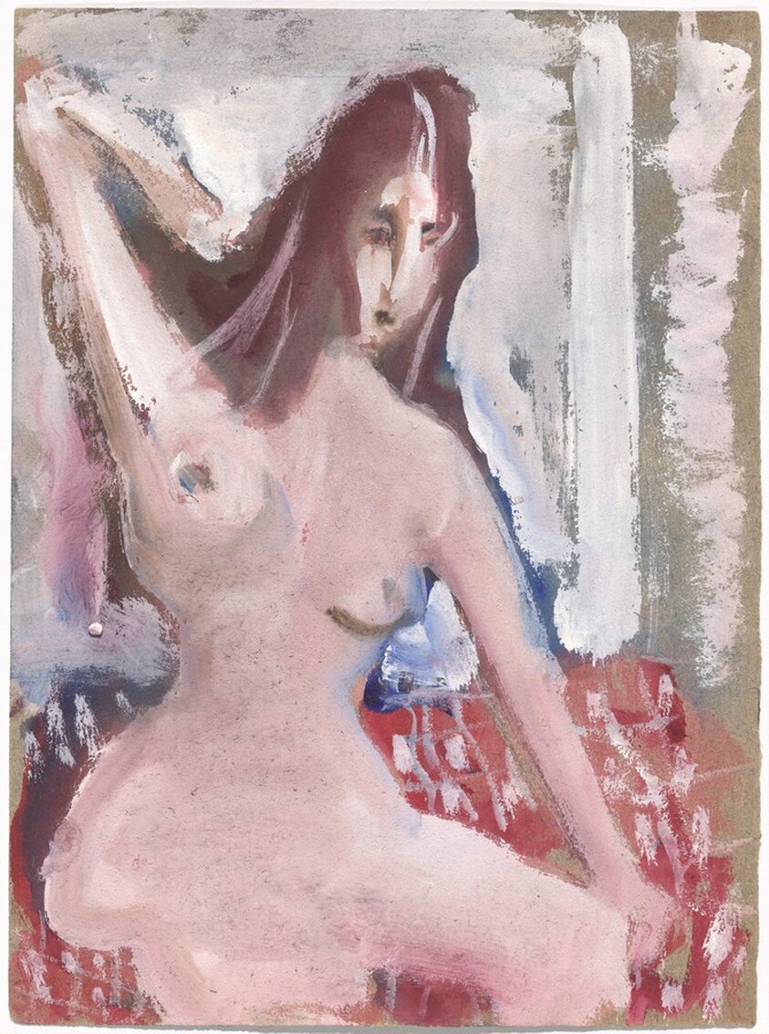 Untitled (seated female nude)