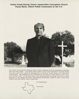 Father Frank Kurzaj, Pastor, Immaculate Conception Church, Sharon Stewart, 1989
