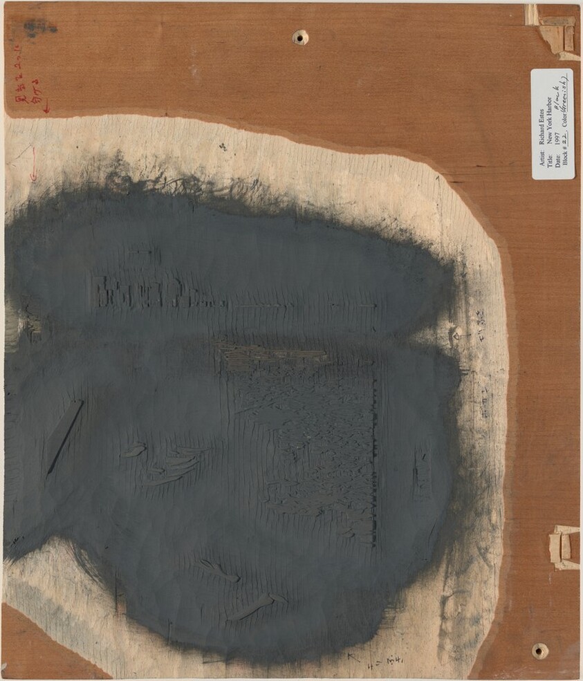 Study VI, New York Harbor [recto, #22, black-green]