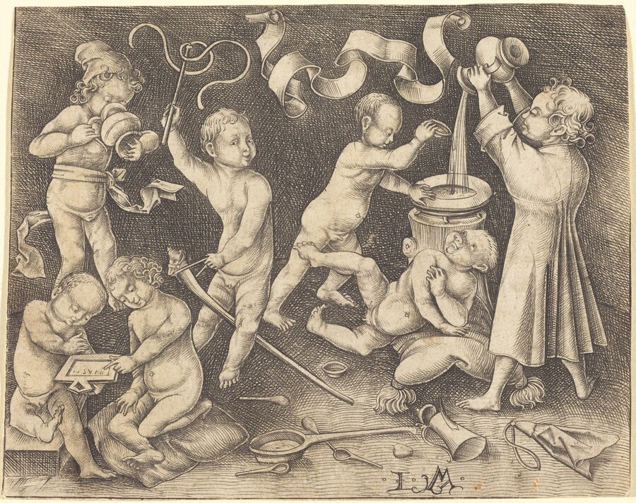 Seven Children at Play