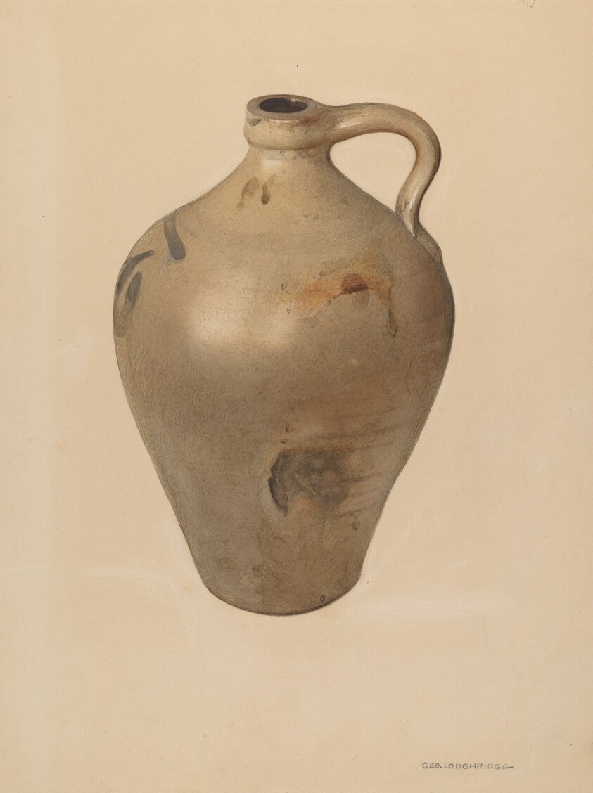 Tan Stoneware Jug