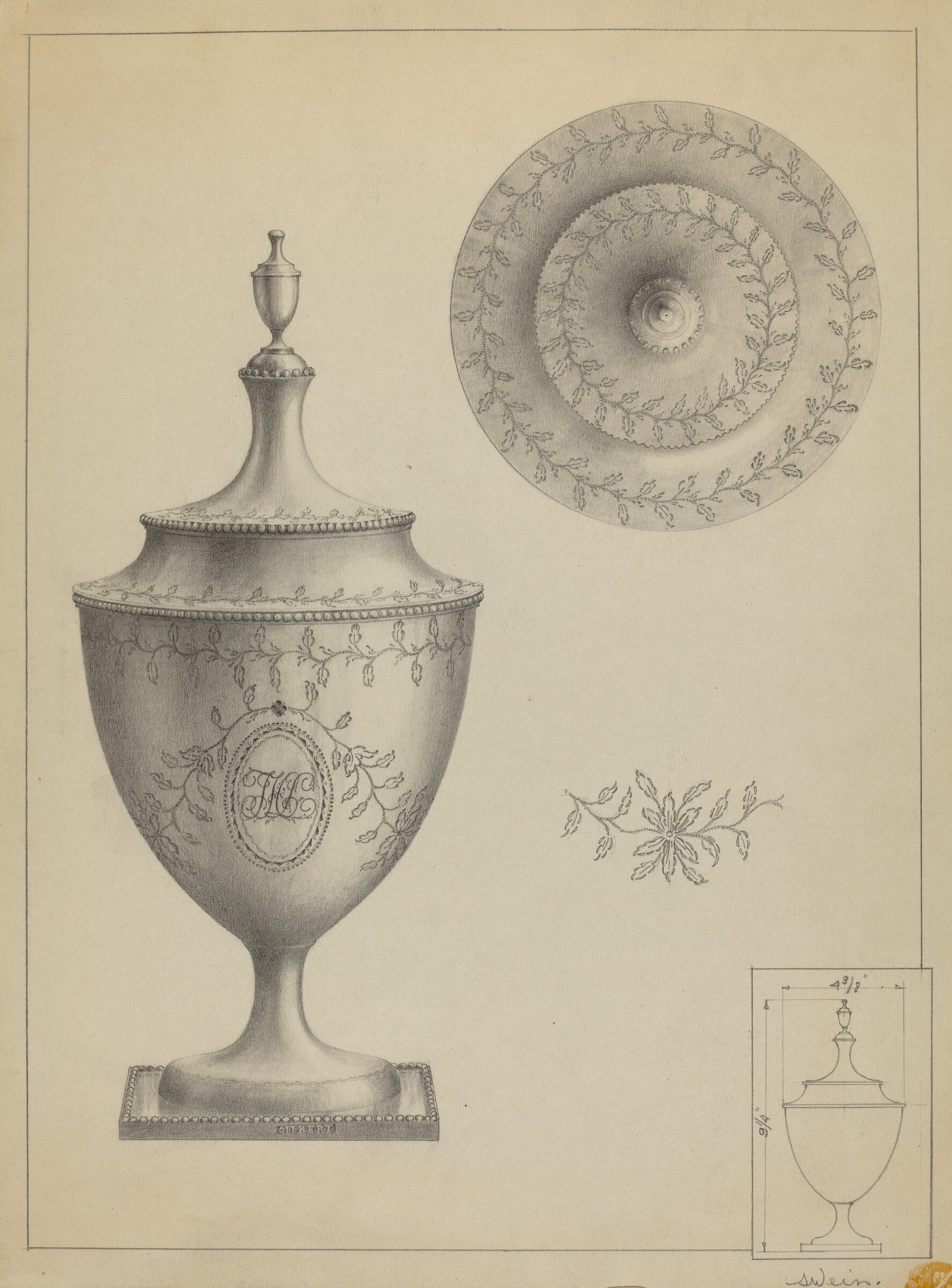 Silver Sugar Bowl, Simon Weiss, c. 1936