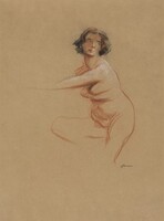 a) Nude (recto); b) Head of a Woman (verso), Jean-Louis Forain