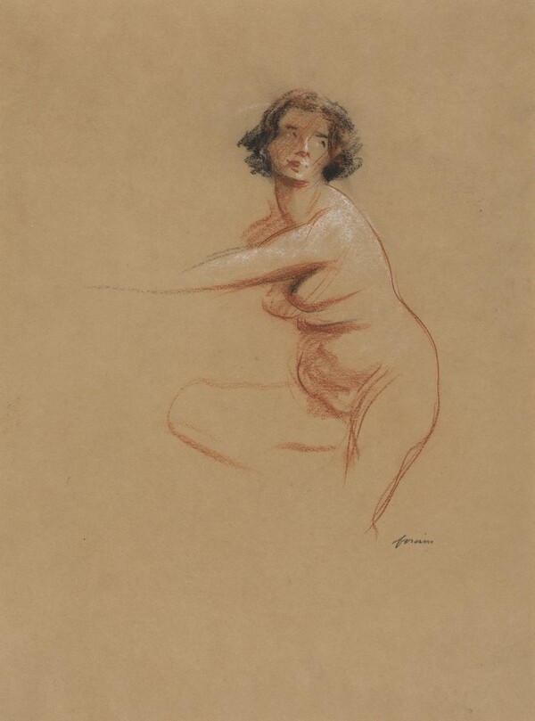 a) Nude (recto); b) Head of a Woman (verso)