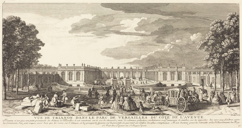 Vue de Trianon dans le Parc de Versailles du Cote de l'Avenue