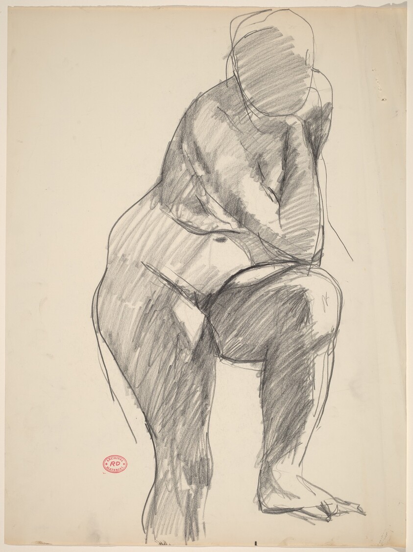 Untitled [standing nude with her left foot on a support]
