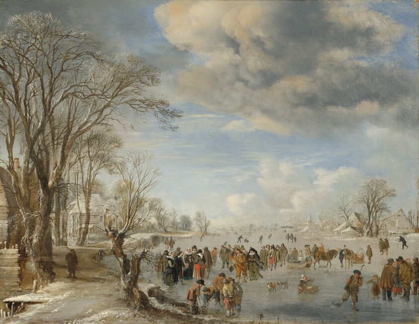 Winter in Holland: Skating Scene