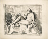 Study for Nude with Hexagonal Quilt, George Bellows, 1924