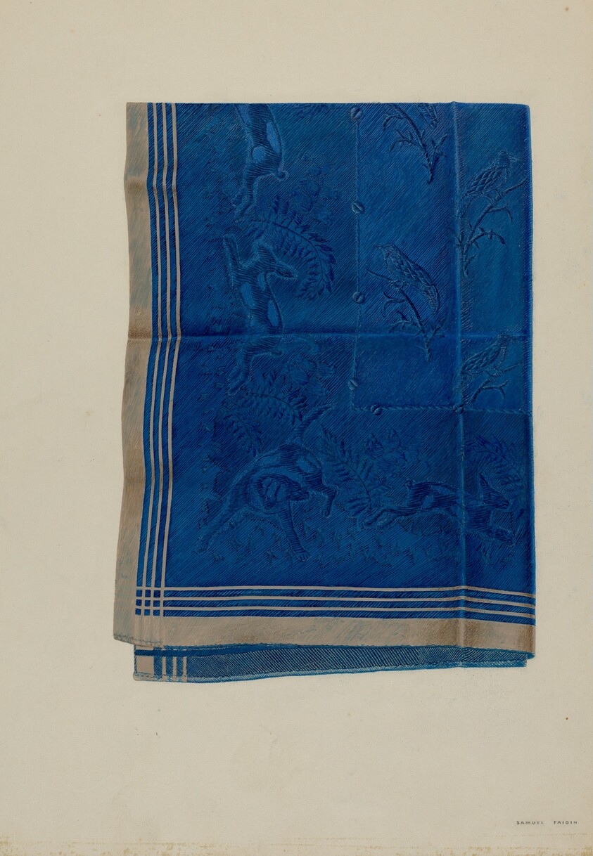Blue Silk Scarf