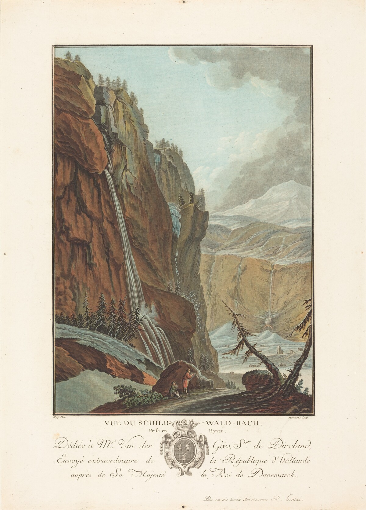 Vue du Schild-Wald-Bach prise en Hyver