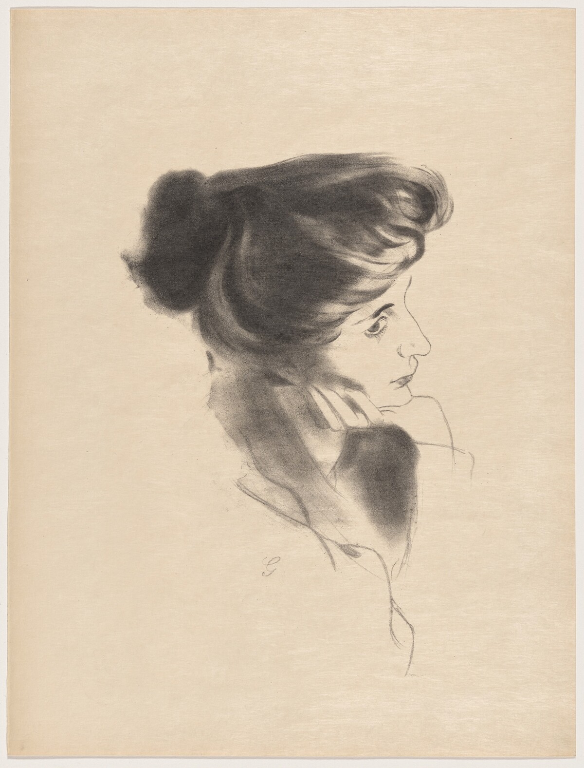 Tête de femme, profil à droite (Head of a Woman in Profile to the Right)