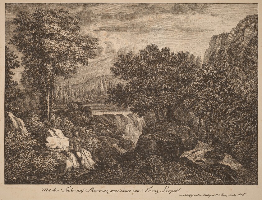 Resting Travelers in a Mountainous Landscape